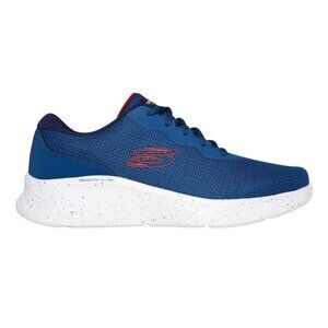 Skechers Shoes Men Memory Foam Sport Blue White Comfort Casual